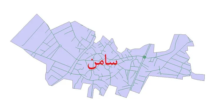 دانلود نقشه شیپ فایل شبکه معابر شهر سامن