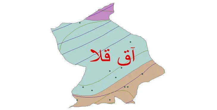 نقشه شیپ‌ فایل اقلیم‌شناسی شهرستان آق قلا + 7 لایه اقلیمی
