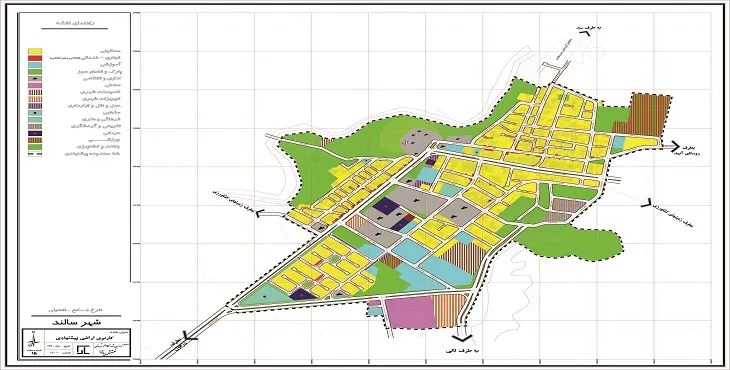 دانلود نقشه کاربری اراضی شهر سالند | وضع موجود+پیشنهادی