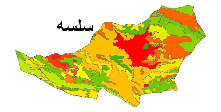 بروزترین نقشه شیپ فایل کاربری اراضی شهرستان سلسله + PDF