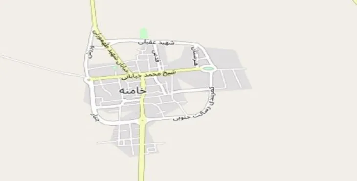 دانلود نقشه شهر خامنه+ pdf با کیفیت بالا