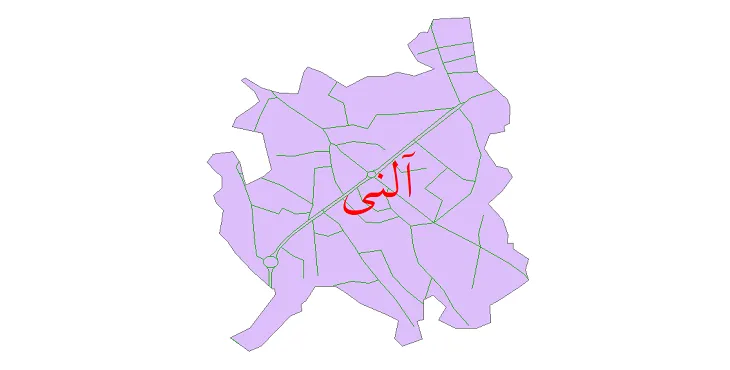 دانلود نقشه شیپ فایل شبکه معابر شهر آلنی