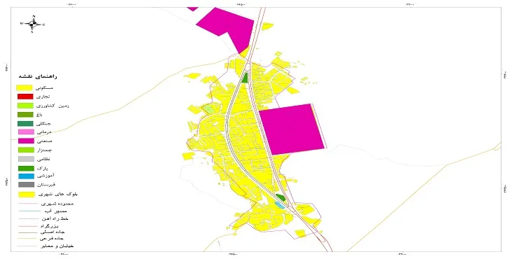 نقشه شیپ فایل (GIS) شهر نوشین 1404 + عکس با کیفیت