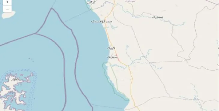 دانلود نقشه شهرستان سیریک + pdf با کیفیت بالا