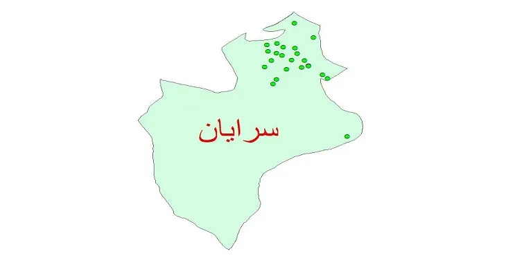 دانلود نقشه شیپ فایل کیفیت آب چاه های شهرستان سرایان