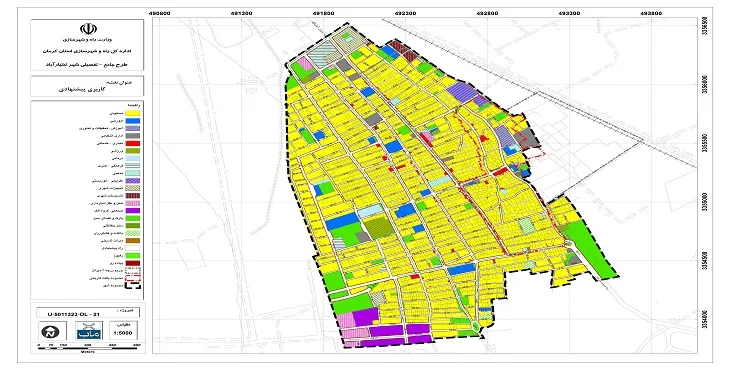 دانلود نقشه کاربری اراضی شهر اختیارآباد | وضع موجود+پیشنهادی