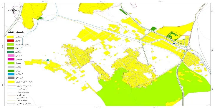 نقشه شیپ فایل (GIS) بهاران شهر سال 1404 + عکس با کیفیت