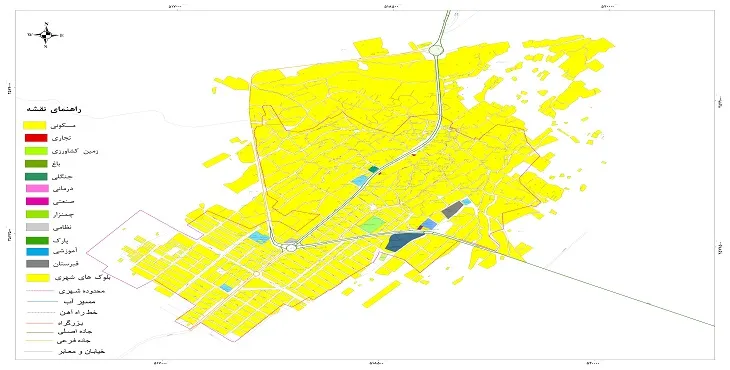 نقشه شیپ فایل (GIS) شهر چرمهین سال 1404 + عکس با کیفیت