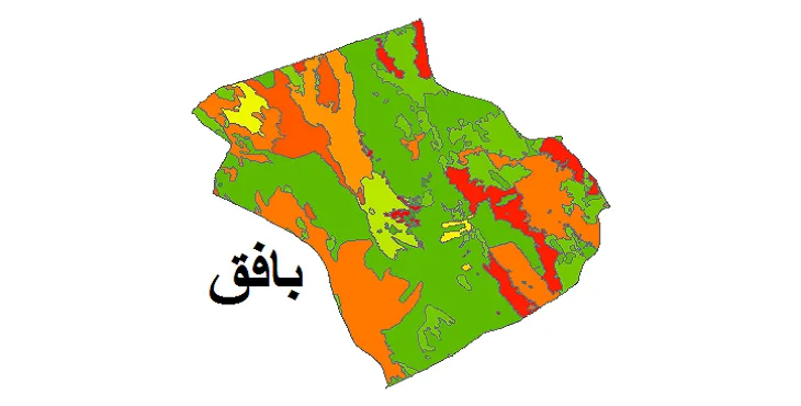 بروزترین نقشه شیپ فایل کاربری اراضی شهرستان بافق + PDF
