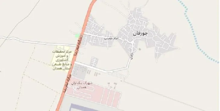 دانلود نقشه شهر جورقان + pdf با کیفیت بالا