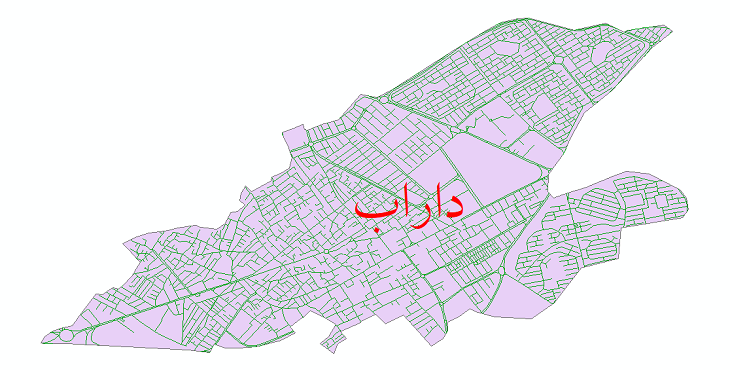 دانلود نقشه شیپ فایل شبکه معابر شهر داراب سال 1401