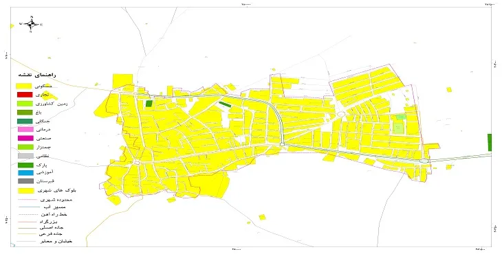 نقشه شیپ فایل (GIS) شهر سجاس 1404 + عکس با کیفیت