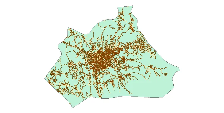 جدیدترین نقشه شیپ فایل راه های شهرستان قائمشهر + PDF