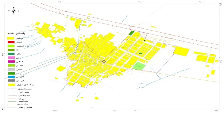 نقشه شیپ فایل (GIS) شهر عقدا 1405 + عکس با کیفیت