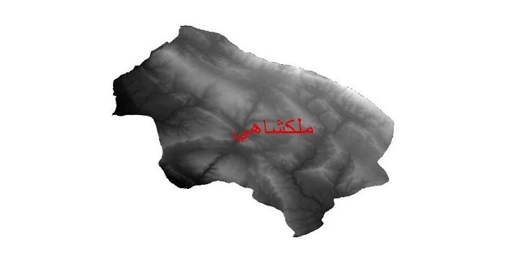 دانلود نقشه دم (DEM) شهرستان ملکشاهی | دقت 30 متر