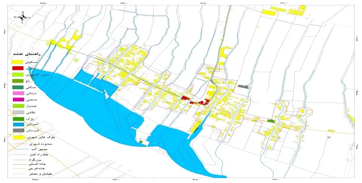نقشه شیپ فایل (GIS) شهر اروندکنار 1404 + عکس با کیفیت