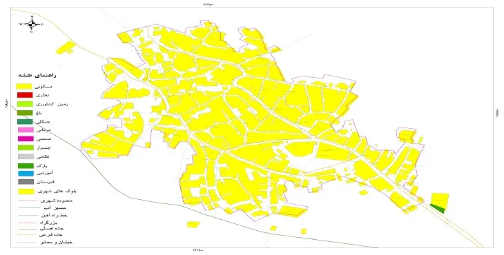 نقشه شیپ فایل (GIS) شهر سودجان 1404 + عکس با کیفیت