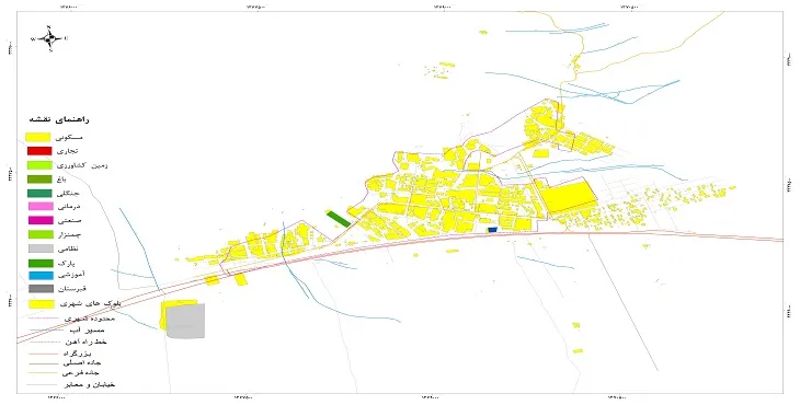 نقشه شیپ فایل (GIS) شهر نصرت آباد 1404 + عکس با کیفیت