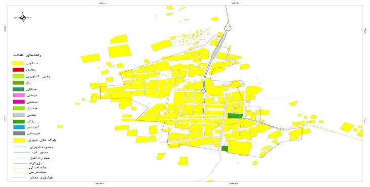 نقشه شیپ فایل (GIS) شهر نگور 1404 + عکس با کیفیت