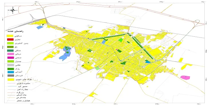 نقشه شیپ فایل (GIS) شهر گرمسار 1404 + عکس با کیفیت