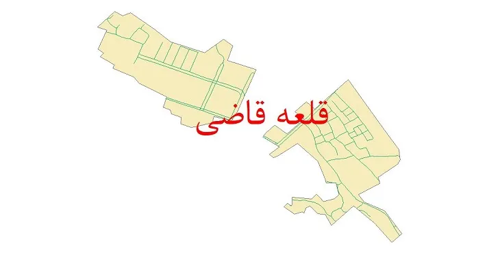 دانلود نقشه شیپ فایل شبکه معابر شهر قلعه قاضی