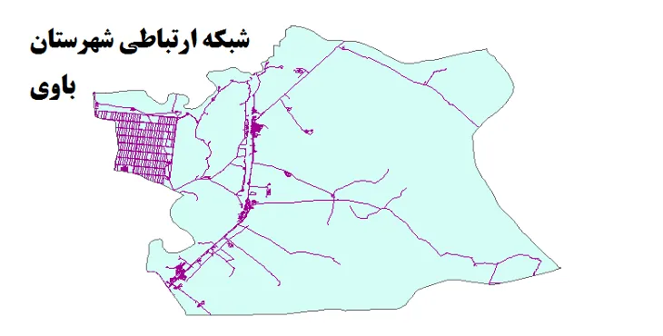 جدیدترین نقشه شیپ فایل راه های شهرستان باوی + PDF