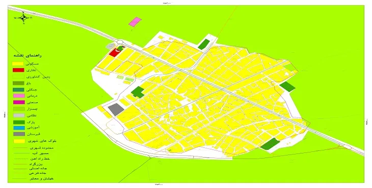 جدیدترین نقشه شهر آیسک | قابل چاپ + کیفیت بالا