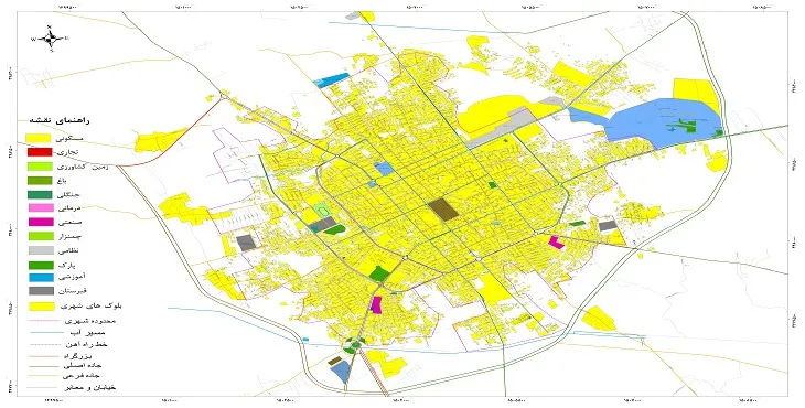 نقشه شیپ فایل (GIS) شهر زابل 1404 + عکس با کیفیت