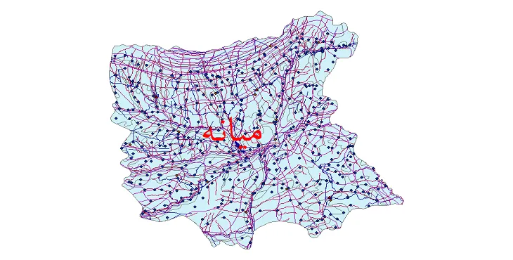 دانلود نقشه های شیپ فایل شهرستان میانه + کاملترین لایه GIS