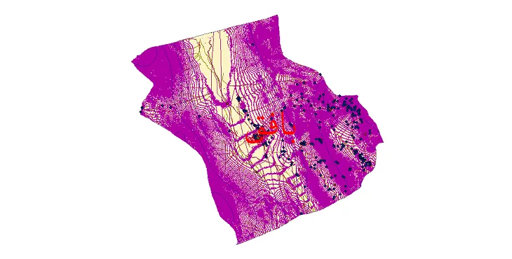 دانلود نقشه های شیپ فایل شهرستان بافق + کاملترین لایه GIS
