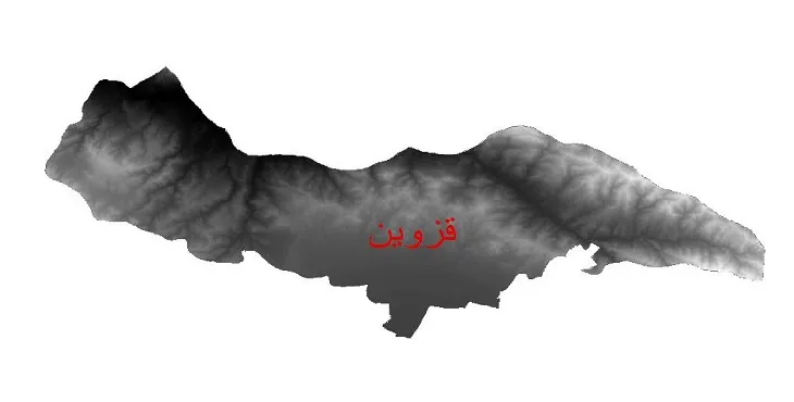 دانلود نقشه دم (DEM) شهرستان قزوین | دقت 30 متر