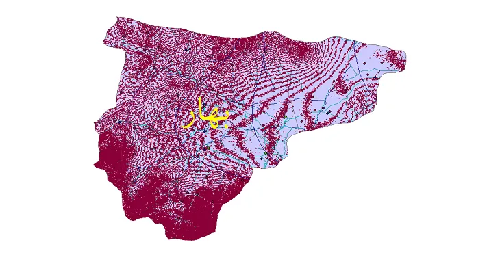 دانلود نقشه های شیپ فایل شهرستان بهار + کاملترین لایه GIS