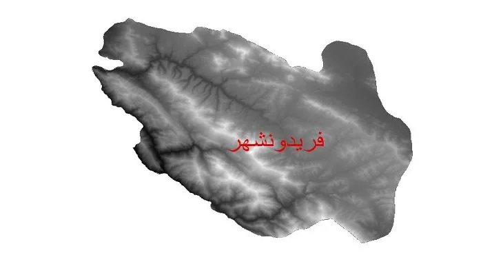 دانلود نقشه دم (DEM) شهرستان فریدونشهر | دقت 30 متر