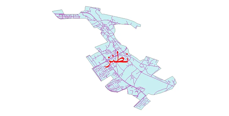 دانلود نقشه شیپ فایل شبکه معابر شهر نطنز