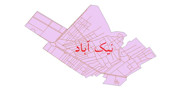 دانلود نقشه شیپ فایل شبکه معابر شهر نیک آباد