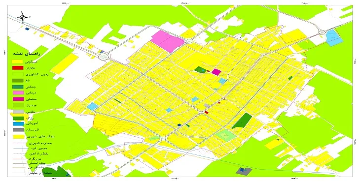 نقشه شیپ فایل (GIS) شهر درگز 1404 + عکس با کیفیت