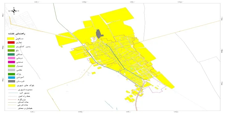 نقشه شیپ فایل (GIS) شهر زنگی آباد 1404 + عکس با کیفیت