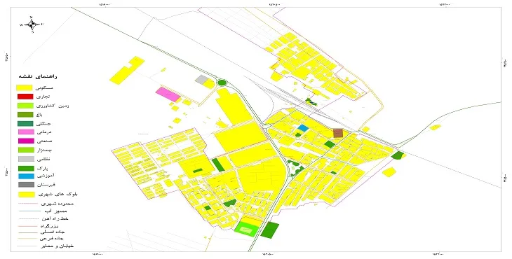 نقشه شیپ فایل (GIS) شهر میرجاوه 1404 + عکس با کیفیت