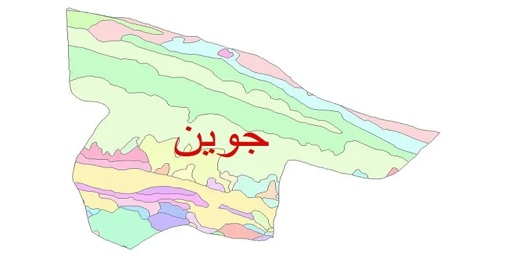 نقشه شیپ فایل (GIS) زمین‌ شناسی شهرستان جوین