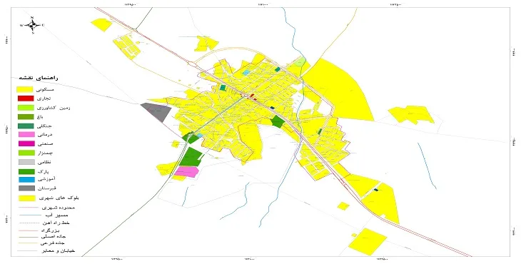 نقشه شیپ فایل (GIS) شهر فاروج 1404 + عکس با کیفیت