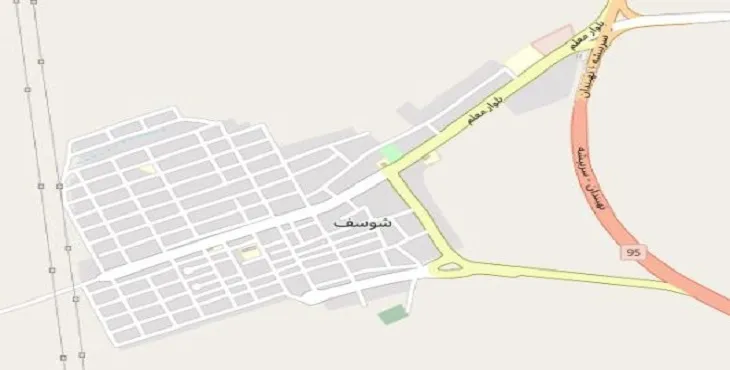 دانلود نقشه شهر شوسف + pdf با کیفیت بالا