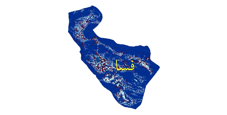 دانلود نقشه های شیپ فایل شهرستان فسا + کاملترین لایه GIS