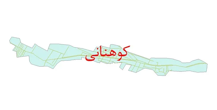 دانلود نقشه شیپ فایل شبکه معابر شهر کوهنانی