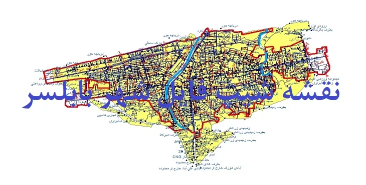 دانلود نقشه های شیپ فایل شهر بابلسر