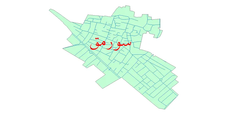 دانلود نقشه شیپ فایل شبکه معابر شهر سورمق