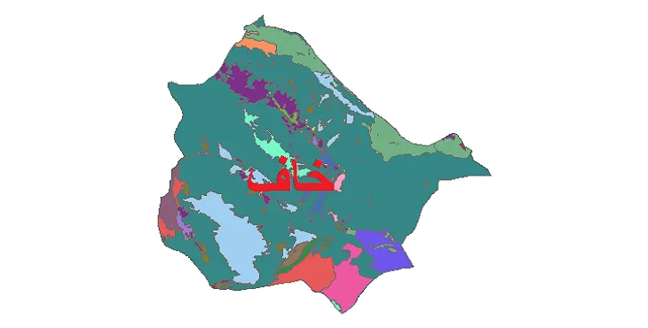 بروزترین نقشه شیپ فایل کاربری اراضی شهرستان خواف + PDF