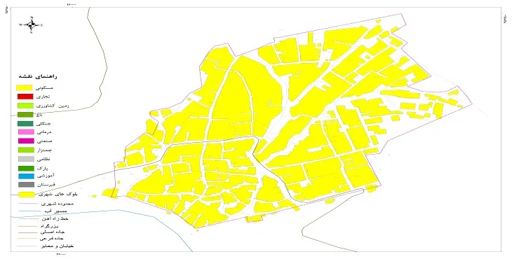 نقشه شیپ فایل (GIS) شهر کاج 1404 + عکس با کیفیت