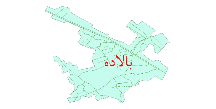 دانلود نقشه شیپ فایل شبکه معابر شهر بالاده