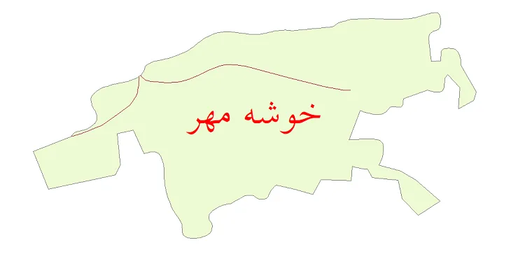 دانلود نقشه شیپ فایل شبکه معابر شهر خوشه مهر