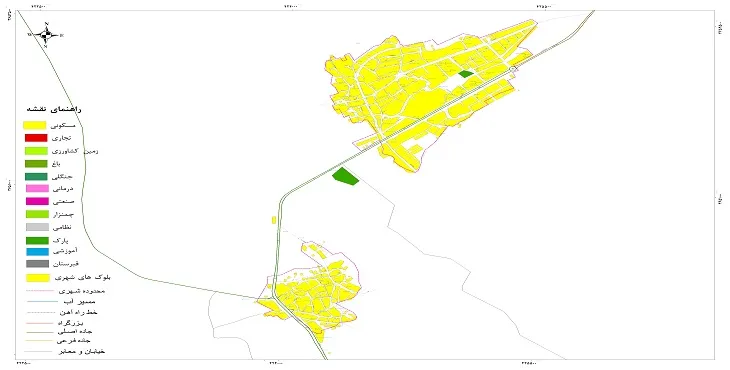 نقشه شیپ فایل (GIS) شهر برف انبار سال 1404 + عکس با کیفیت